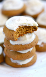 Soft Gingerbread Drop Cookies with Cream Cheese Frosting