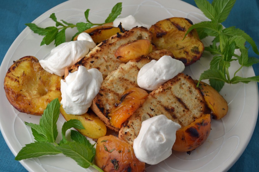 Grilled Princess Pound Cake with Peaches