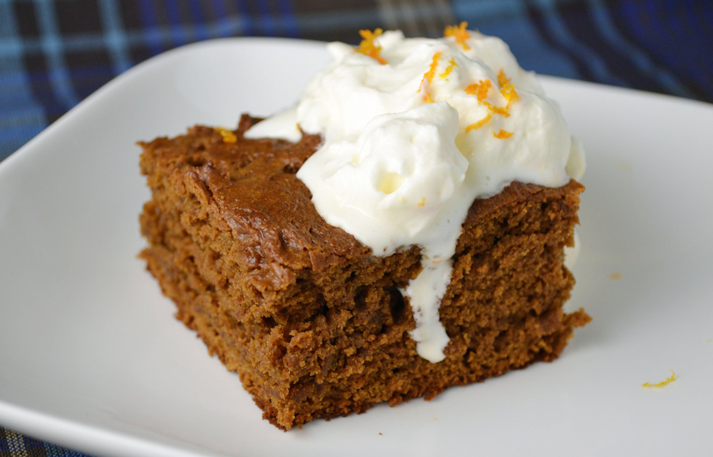 Gingerbread with Orange Scented Whipped Cream