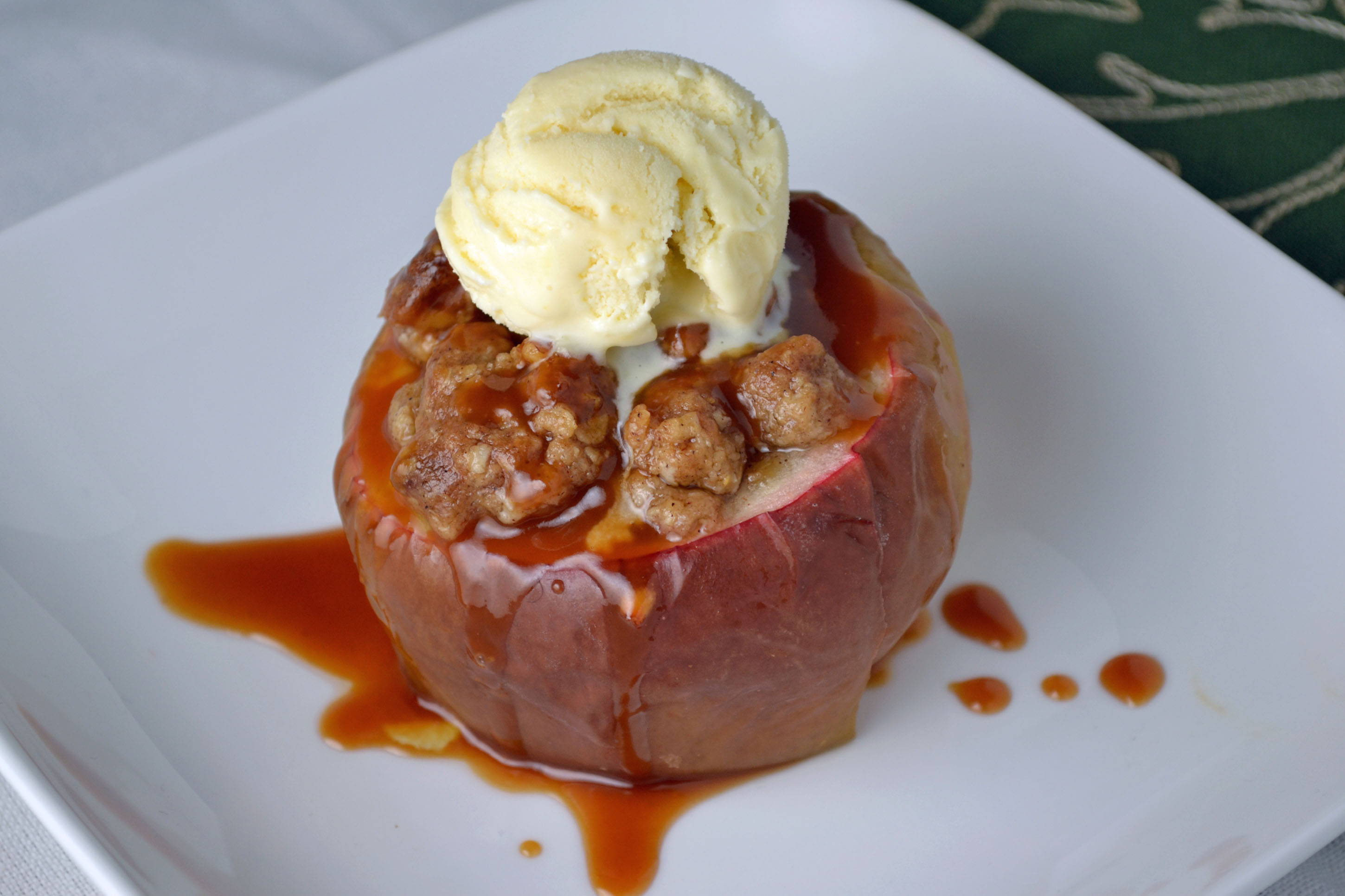 Stuffed Baked Apples with Homemade Caramel Sauce