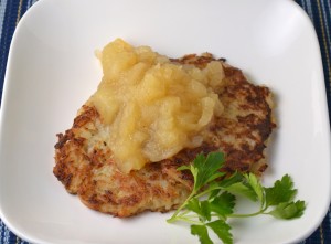 Potato Pancakes with Honey Crisp Apple Sauce