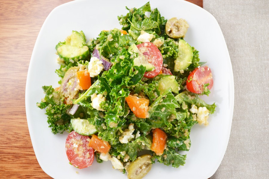 Greek Kale Salad | imPECKableeats.com