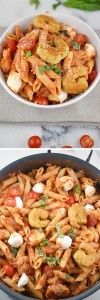 Shrimp Parmigiana with Fresh Tomatoes and Mozzarella