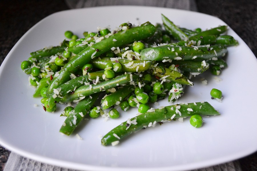 Coconut Green Beans and Peas
