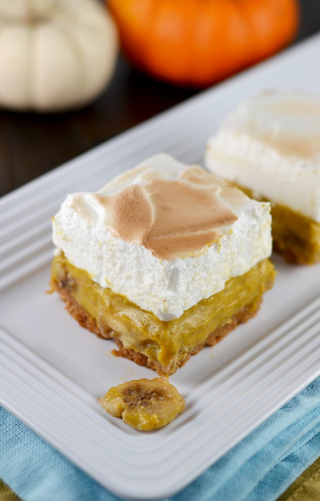 Pumpkin Banana Cream Pie Bars
