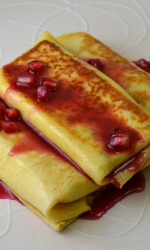 Cheese Blintzes - with Classic Apple or Tangy Pomegranate Sauce