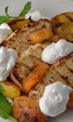 Grilled Princess Pound Cake and Peaches with Whipped Cream
