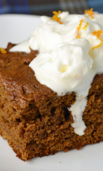 Old Fashioned Gingerbread with Orange Scented Whipped Cream