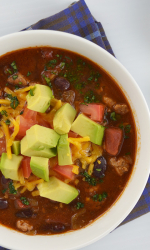 Turkey Chili with All The Fixins