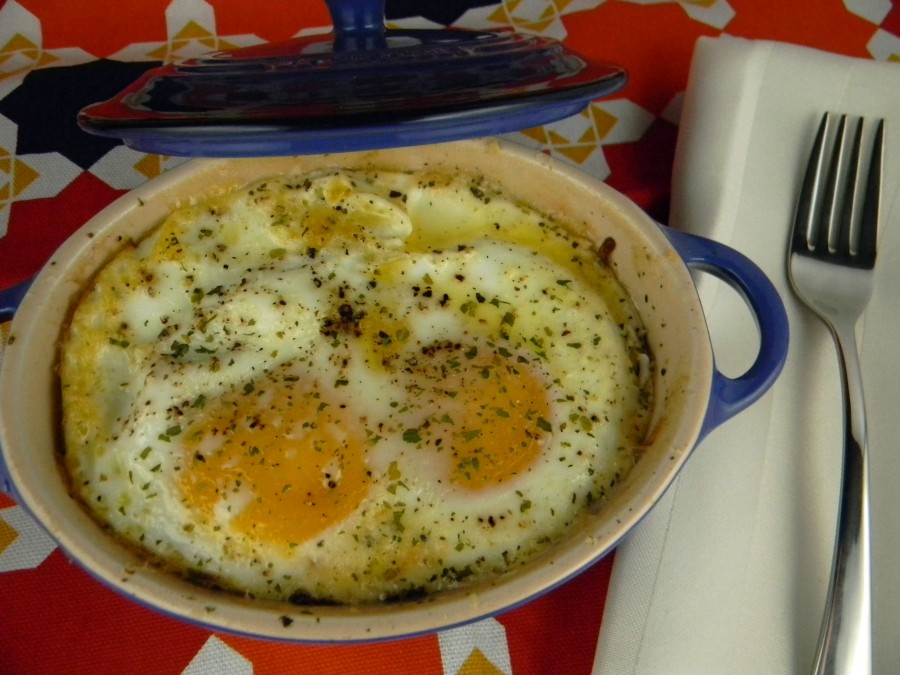 Individual Egg Potato Cheese Casserole