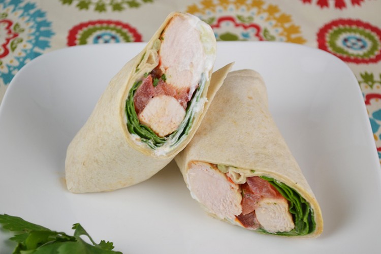 Indian Spiced Chicken Wrap